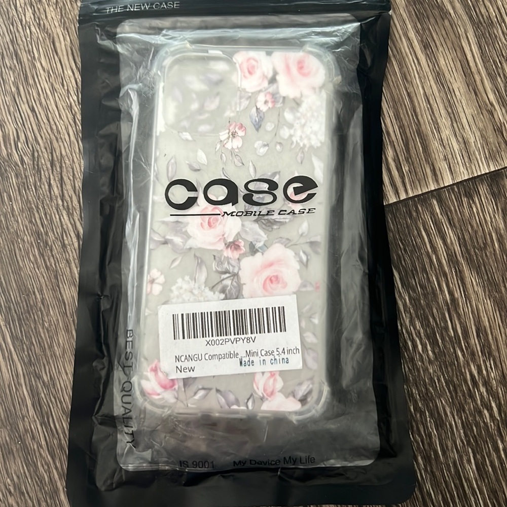 Flower Design IPhone Mini Case with Screen Protector
